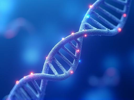 En 3D-model af en DNA-streng